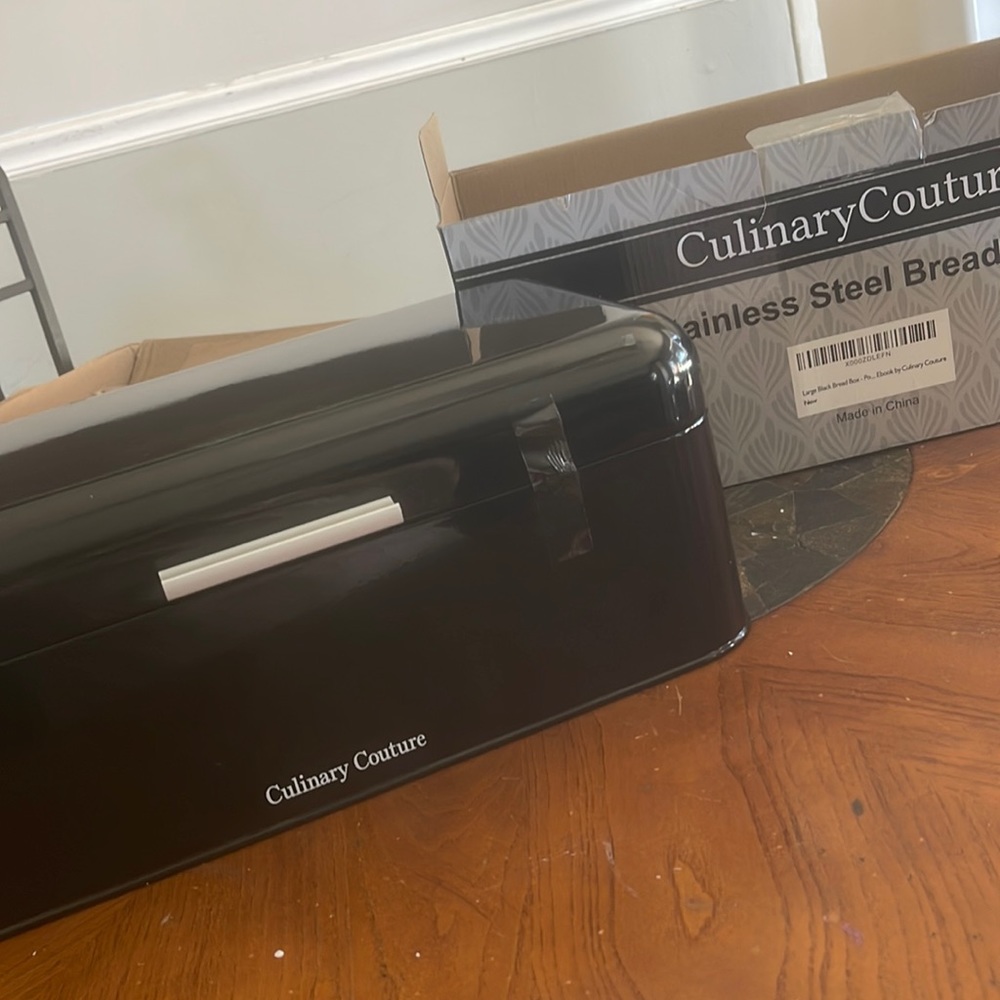 Culinary couture stainless steel bread, box